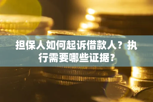 北京担保人如何起诉借款人？执行需要哪些证据？