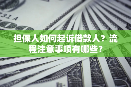 北京担保人如何起诉借款人？流程注意事项有哪些？